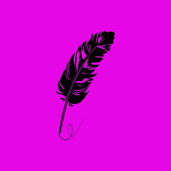 Feather flat icon — Stock Vector