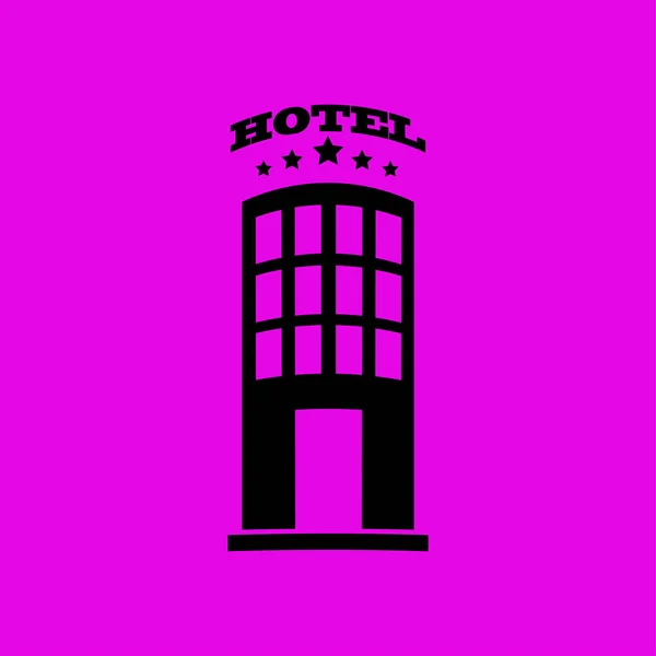 Hotel sign ikonen — Stock vektor
