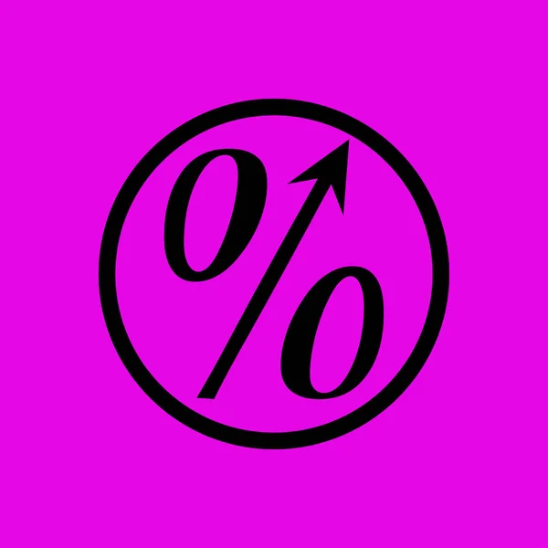 Icona simbolo percentuale — Vettoriale Stock