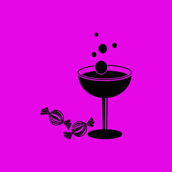 Icône sucrée et boisson — Image vectorielle