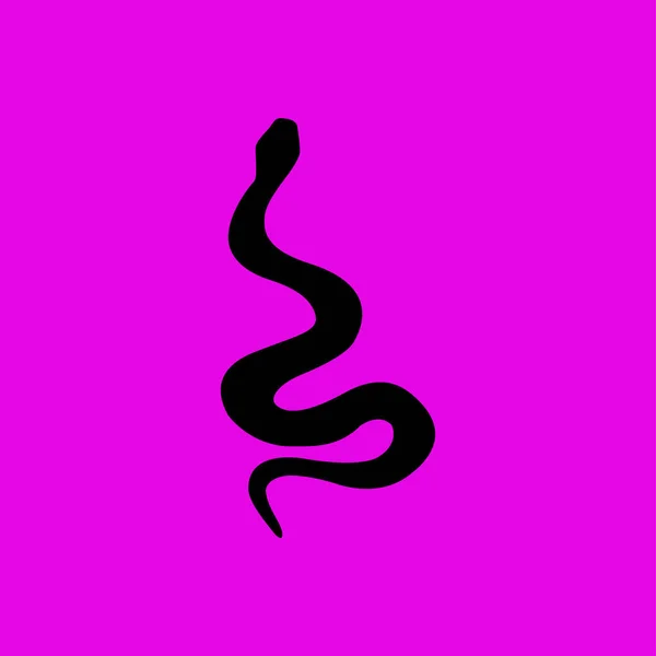 Icono plano de serpiente — Archivo Imágenes Vectoriales