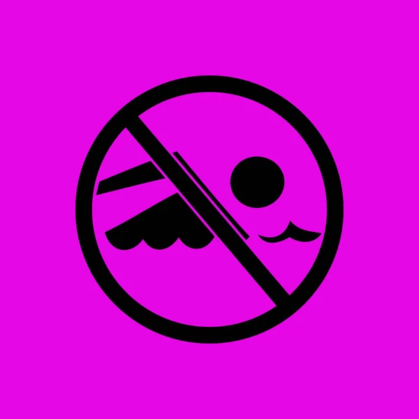 No swimming sign icon — Stock Vector