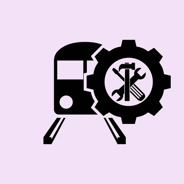 Platte pictogram trein — Stockvector