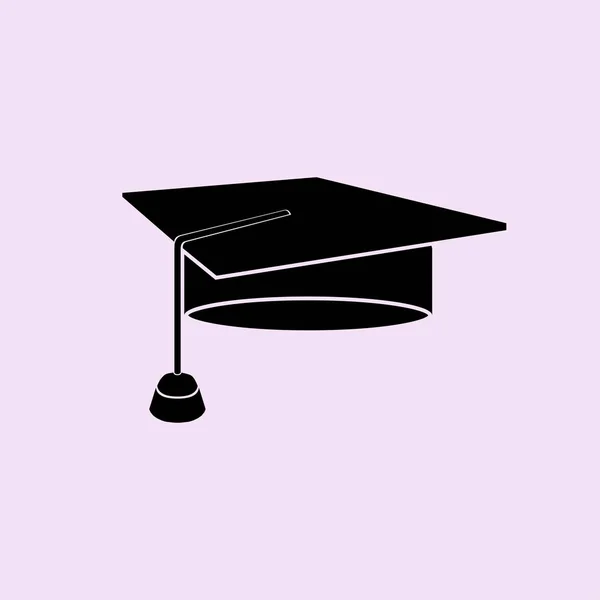 Icono de sombrero de estudiante — Vector de stock