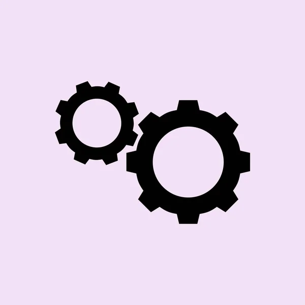 Cogwheels icono plano — Archivo Imágenes Vectoriales