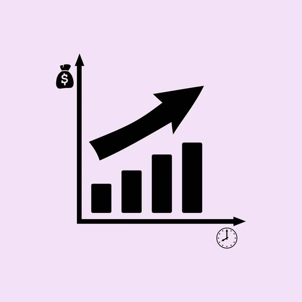 Grafik und Diagramm-Symbol — Stockvektor