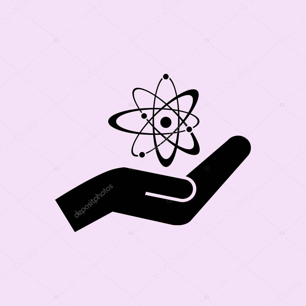 Atom sign icon