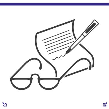 Gözlüklerin Düz Simgesi 