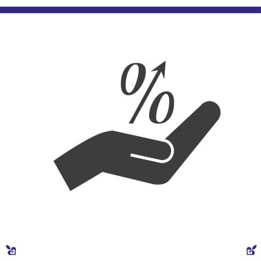 Yandan yüzde simgesi 