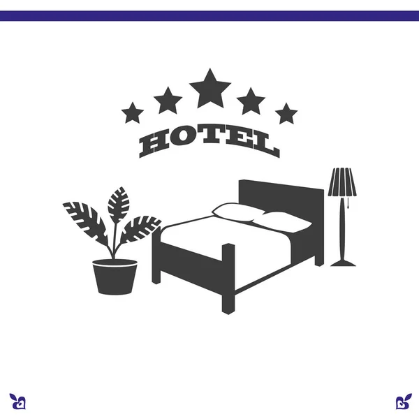 Ilustración del signo del hotel — Archivo Imágenes Vectoriales