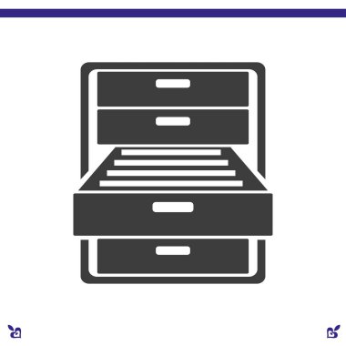 çekmece düz simgesi