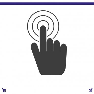 Bir düğmeye dokunarak ile el 