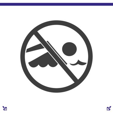 Yüzme işareti yok.