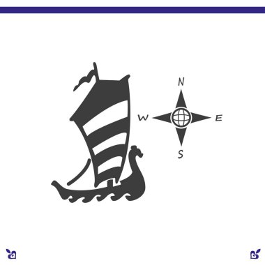 Pusula ve tekne simgeler