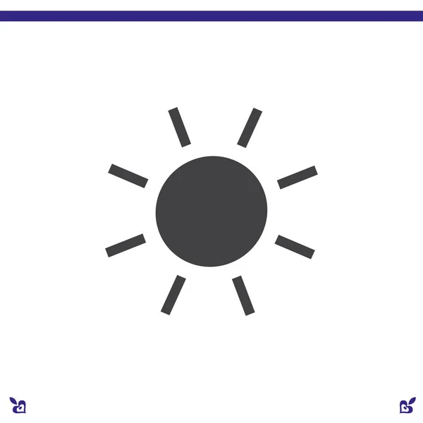 Zon Platte Ikoon — Stockvector