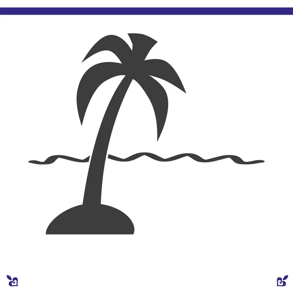 Exotische eiland web pictogram — Stockvector