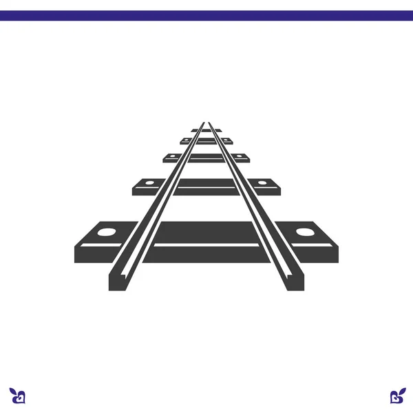 Railroad flat icon — Stock Vector