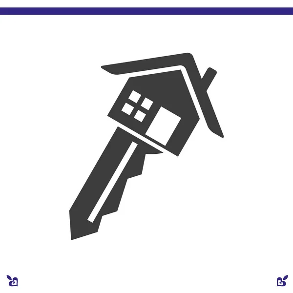 Casa icono clave — Vector de stock