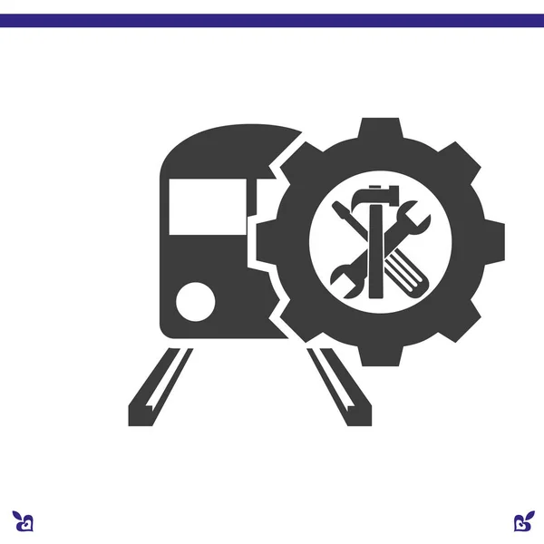 Platte pictogram trein — Stockvector