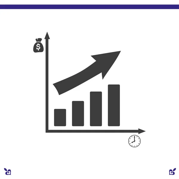 Gráfico e gráfico ícone — Vetor de Stock