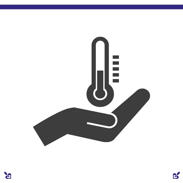 Thermometer platte pictogram — Stockvector