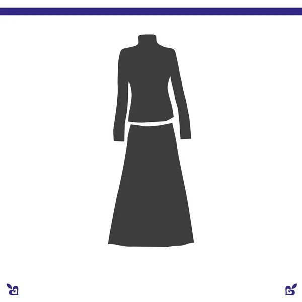 Pictogram van de kleding van de vrouw — Stockvector