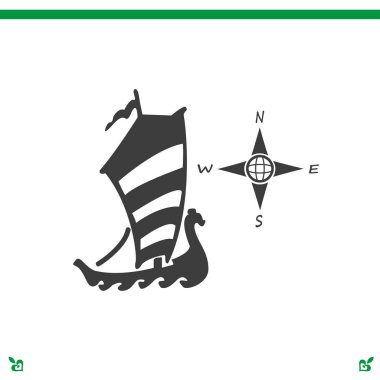 Pusula ve tekne simgeler