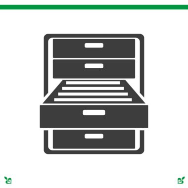 çekmece düz simgesi