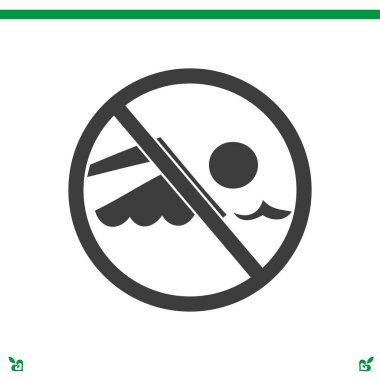 Yüzme işareti yok.