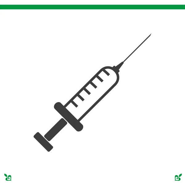 Hypodermische spuit pictogram — Stockvector