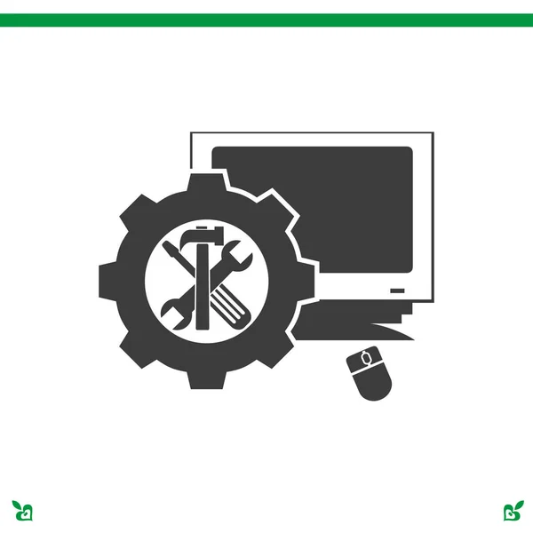 Icono de reparación del ordenador — Vector de stock
