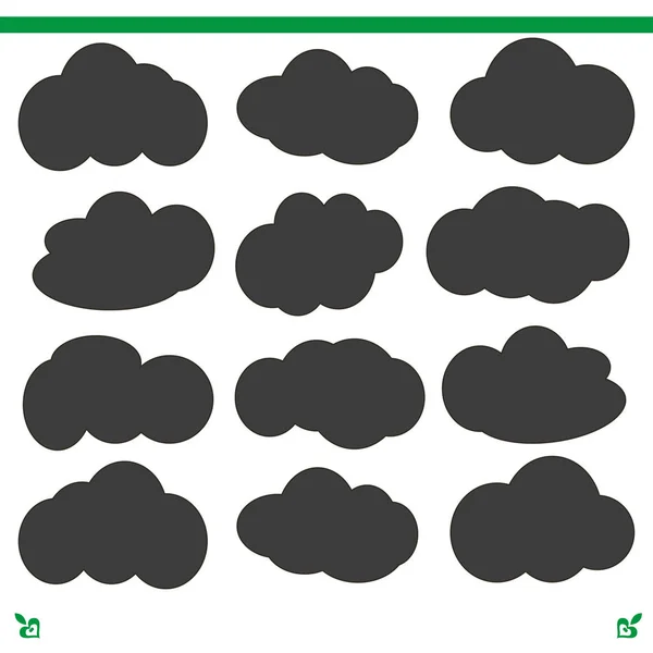 Icônes cloud ensemble — Image vectorielle