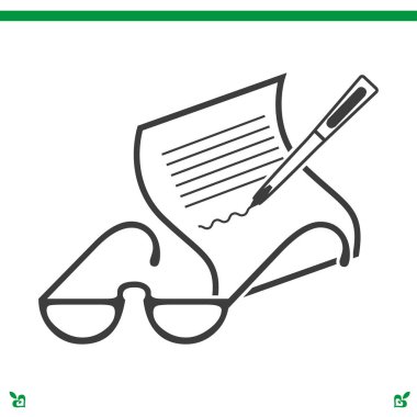 Gözlüklerin Düz Simgesi 