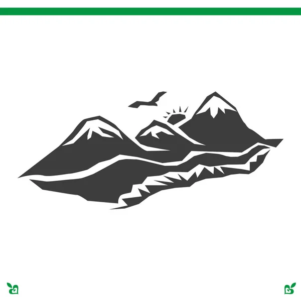 Montanhas ícone plana — Vetor de Stock