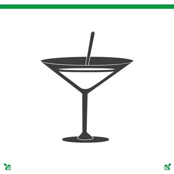Cocktail im Glas-Symbol — Stockvektor