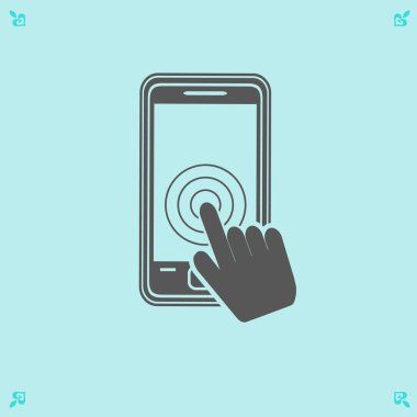 Dokunmatik ekran smartphone simgesini