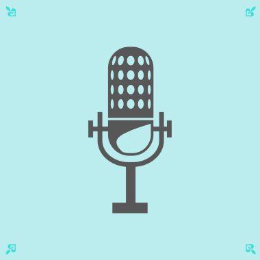 Retro Mikrofon Simgesi