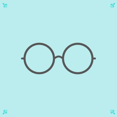 yuvarlak gözlük simgesi simgesi