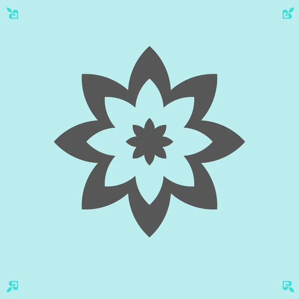 Illustration zum Blumensymbol — Stockvektor