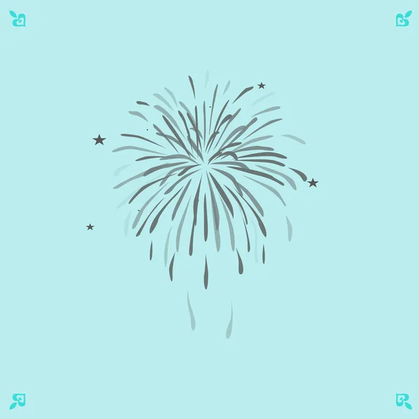 Vuurwerk pictogram illustratie — Stockvector