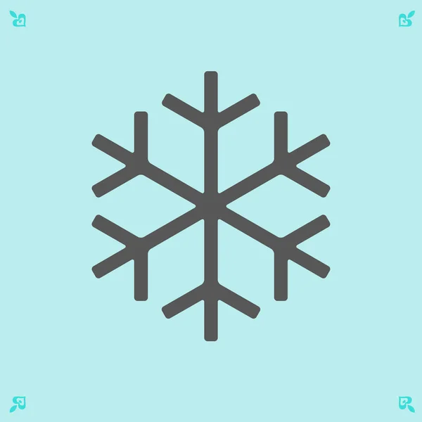 Ilustración de copo de nieve icono — Archivo Imágenes Vectoriales