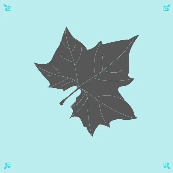 Maple leaf silhouet — Stockvector