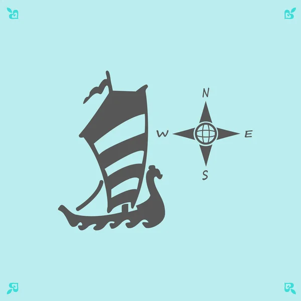 Boot pictogram illustratie — Stockvector