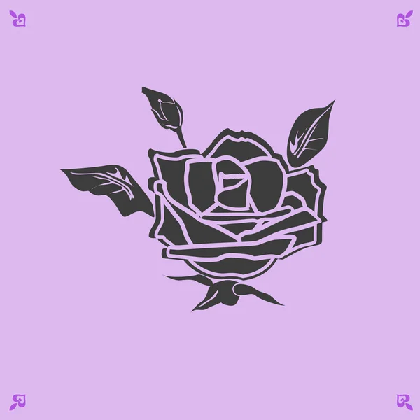 Иконка розы — стоковый вектор