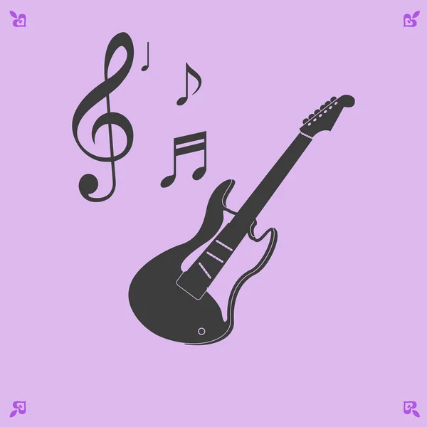 Gitaar pictogram illustratie — Stockvector