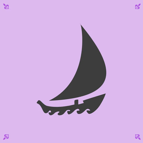 Icono del barco ilustración — Vector de stock