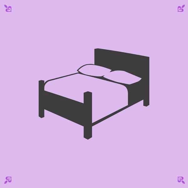 Bed  icon illustration — Stock Vector
