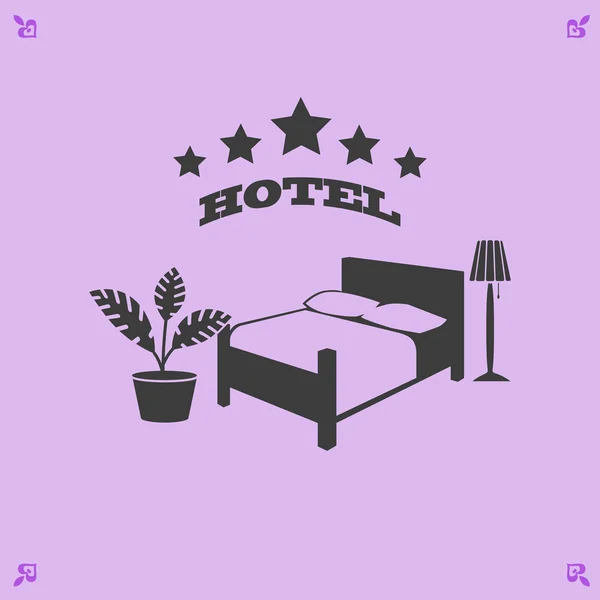 Tanda dari gambar hotel - Stok Vektor