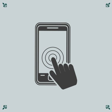 Dokunmatik ekran smartphone simgesini