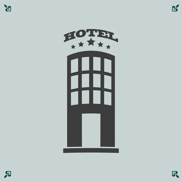 Ilustración del icono del hotel — Archivo Imágenes Vectoriales